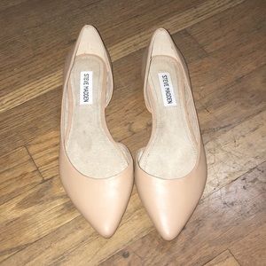 Steve Madden Pointed Toe Nude D’Orsay Flats